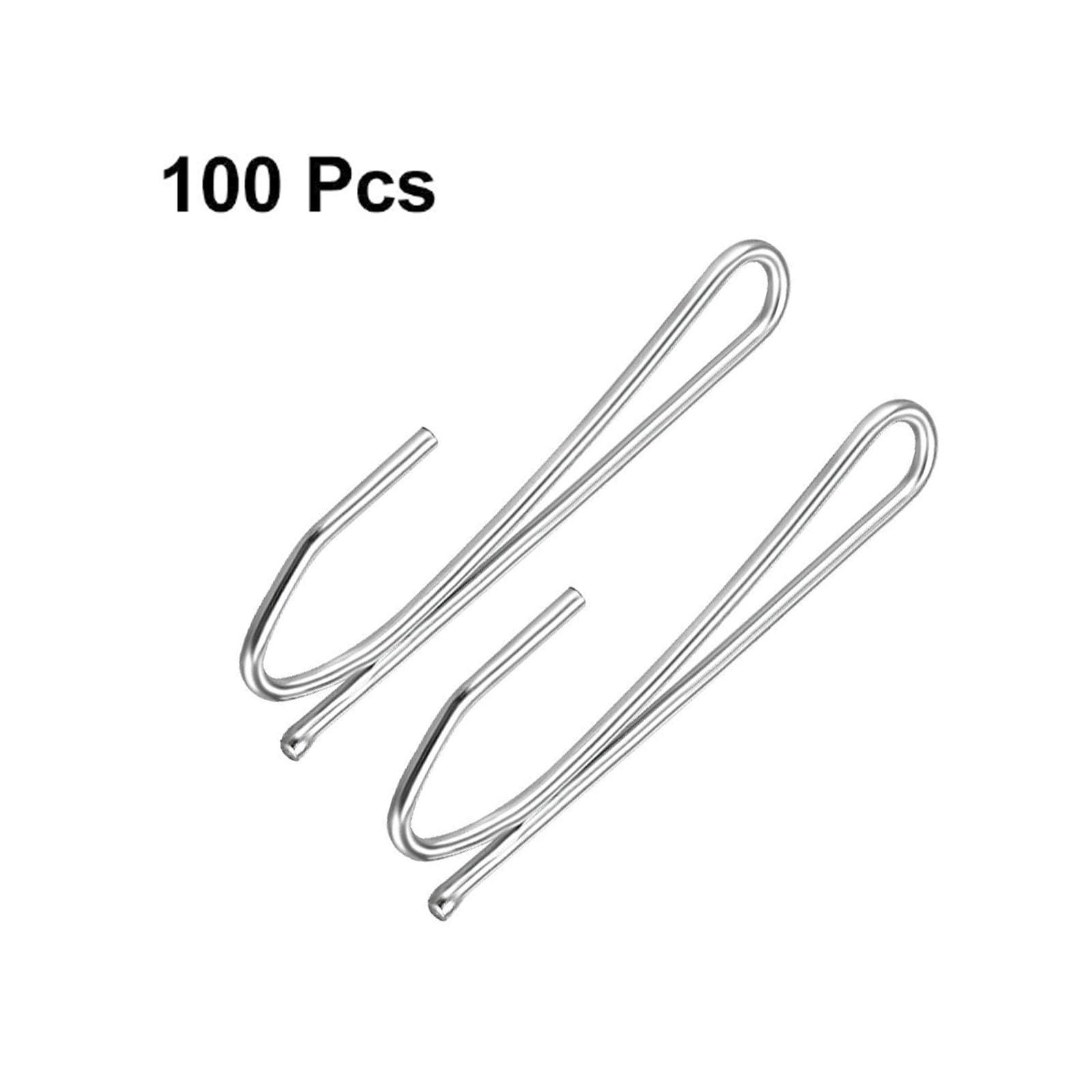 TA-VIGOR 100Pcs Metal Pinch Pleat Curtain Hooks, Silver - Image 3