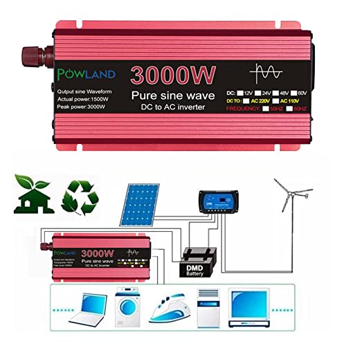 Onduleur pure sinus 3000W 24V vers 110V pour conversion d'énergie - 6