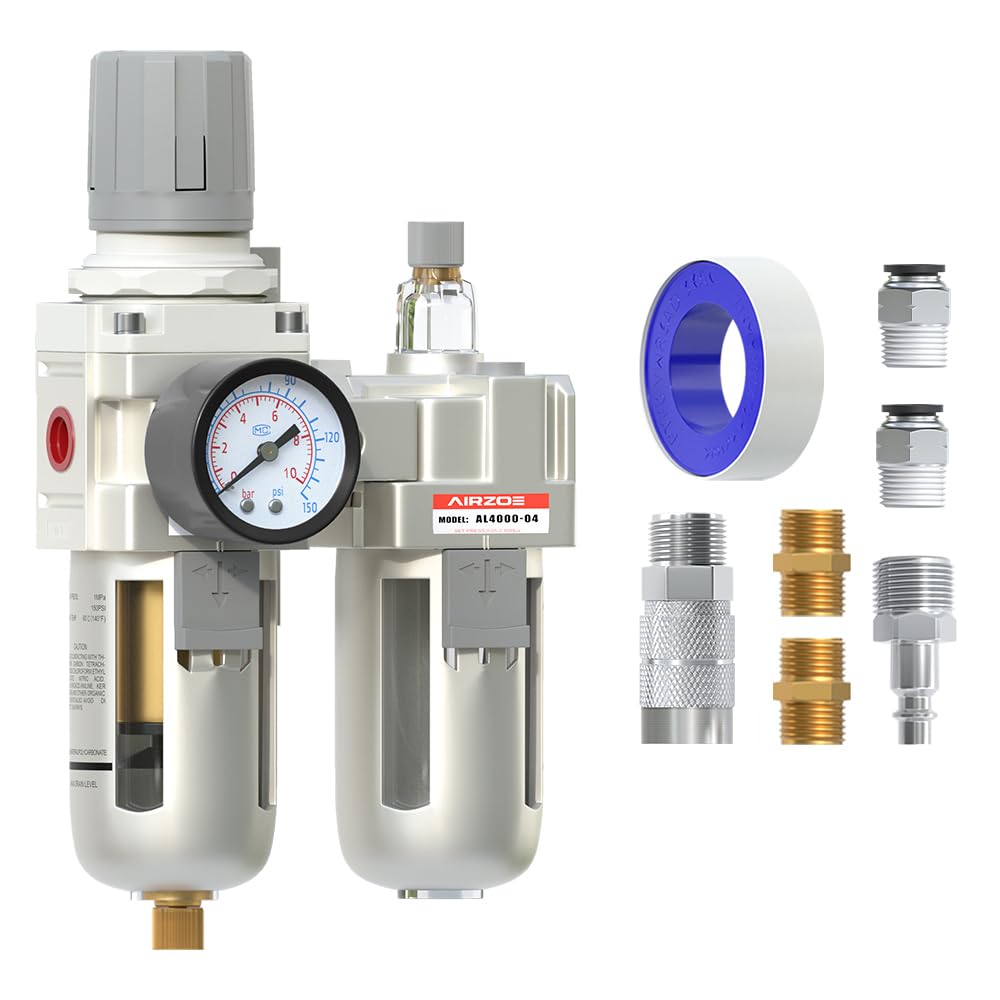 Séparateur d'eau compresseur AIRZOE 1/2 NPT filtre régulateur 150 psi