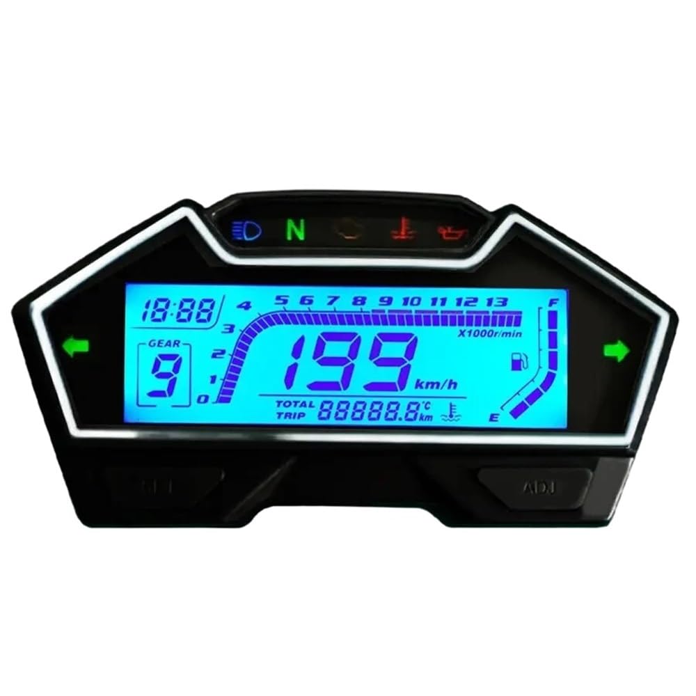 Odómetro Digital Velocímetro Digital Universal para motocicleta, odómetro, tacómetro, medidor de RPM, 199 Kph, Mph, para 1, 2 y 4 cilindros