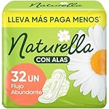 Naturella Con Alas, Toallas Femeninas, 32 Unidades, Con Fibras Orgánicas Super Absorbentes