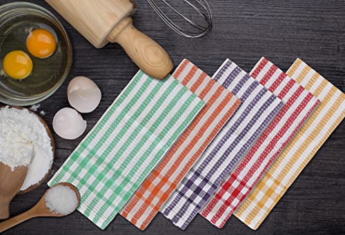Excellent Deals Kitchen Towels [ 5 Pack, 16" X 22" ] - Multi Color Lightweight Waffle Dish Towels, Dish Cloth, Tea Towels, Cleaning Towels And Cotton Rich Bar Towels. #TOP2
