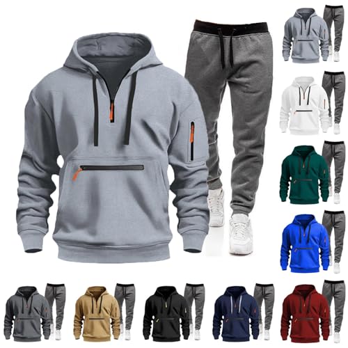 Tuta Uomo Completa Tuta Da Ginnastica Uomo Invernale Felpata Completo