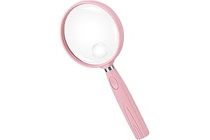 Pink Handheld Magnifier for Enhanced Exploration and Reading