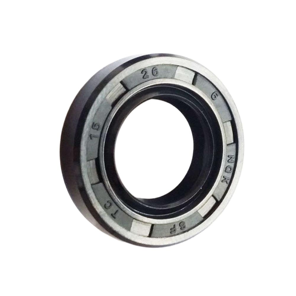 NBR Skeleton Oil Seal 15x26x6 Replacement for NQK TC15x26x6 Compatible with Radial Shaft Applications