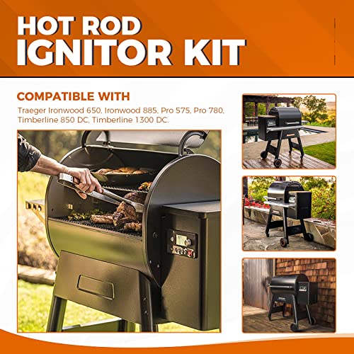 Etermeta Hot Rod Ignitor Kit Replacement For Traeger Kit0255 D2 Motor Pellet Grills, Replace Pro 575/780, Ironwood 650/885 #TOP5