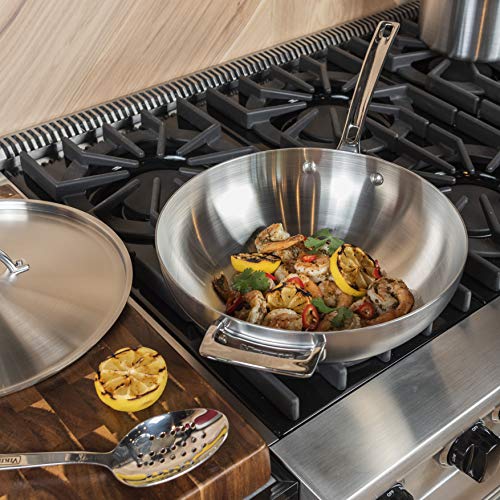 Viking Professional 5-Ply Stainless Steel Chef's Pan With Lid, 12 Inch #TOP2