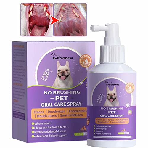 Cipliko 50ml Dental-Spray, Zahnp?ege Spray, Spray für Hunde Zahnpflege, Plaque & Zahnstein entfernen, Mundgeruch & Maulgeruch bei Katze & Hund bekämpfen