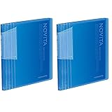 コクヨ(KOKUYO) ファイル ポストカードホルダー ノビータ A6 60枚 青 ハセ-N60B (× 2)