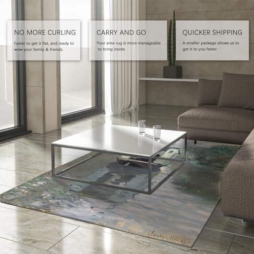 Tapis Claude Monet moelleux 90x120cm pour salon - 6