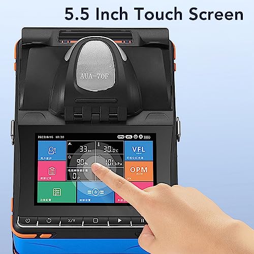 AUA 70F Fibra Óptica Fusão Splicer 5,5 Polegadas Tela Sensível Ao Toque Máquina de Fusão Automática