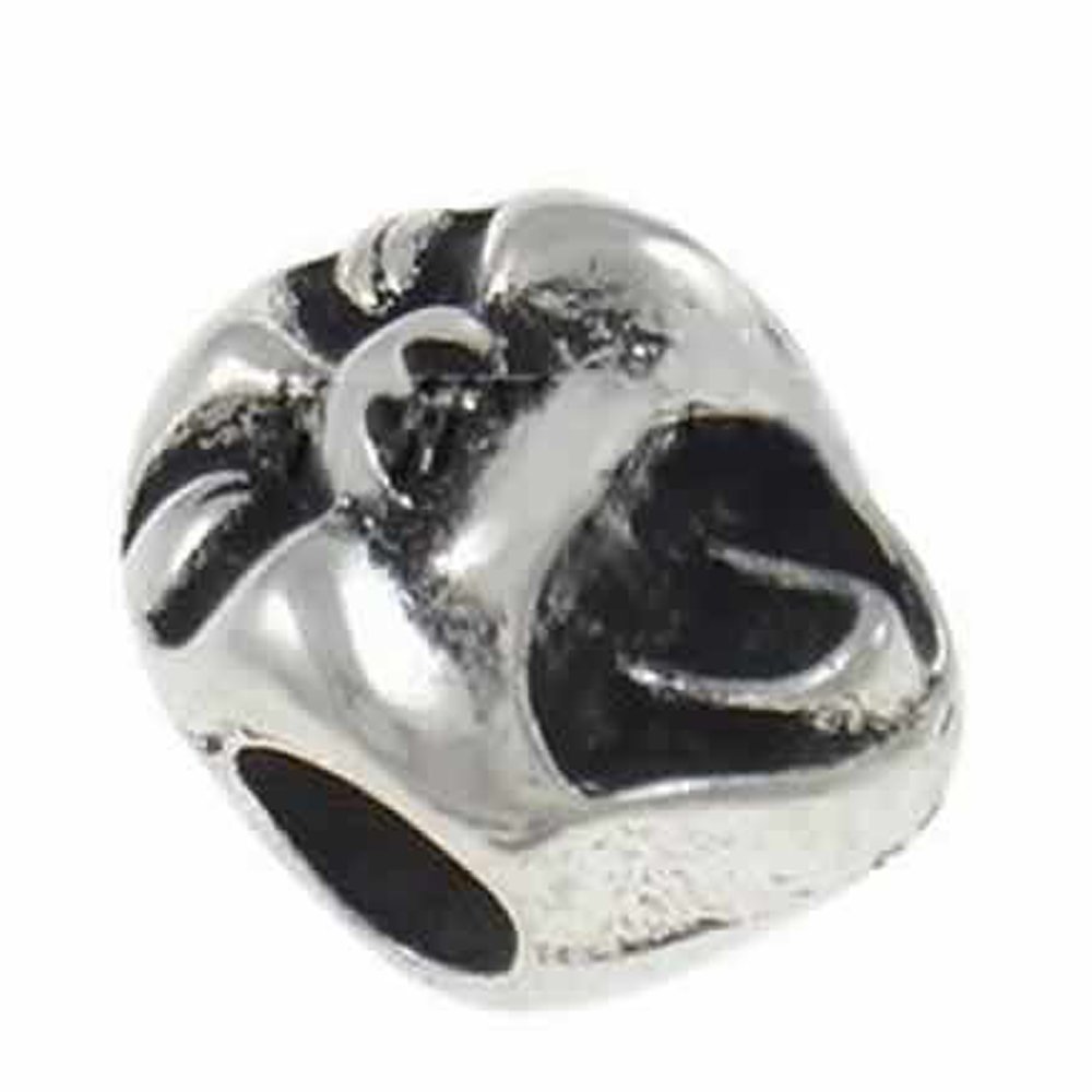 European Mask Charm Spacer Bead for Snake Chain Charm Bracelet