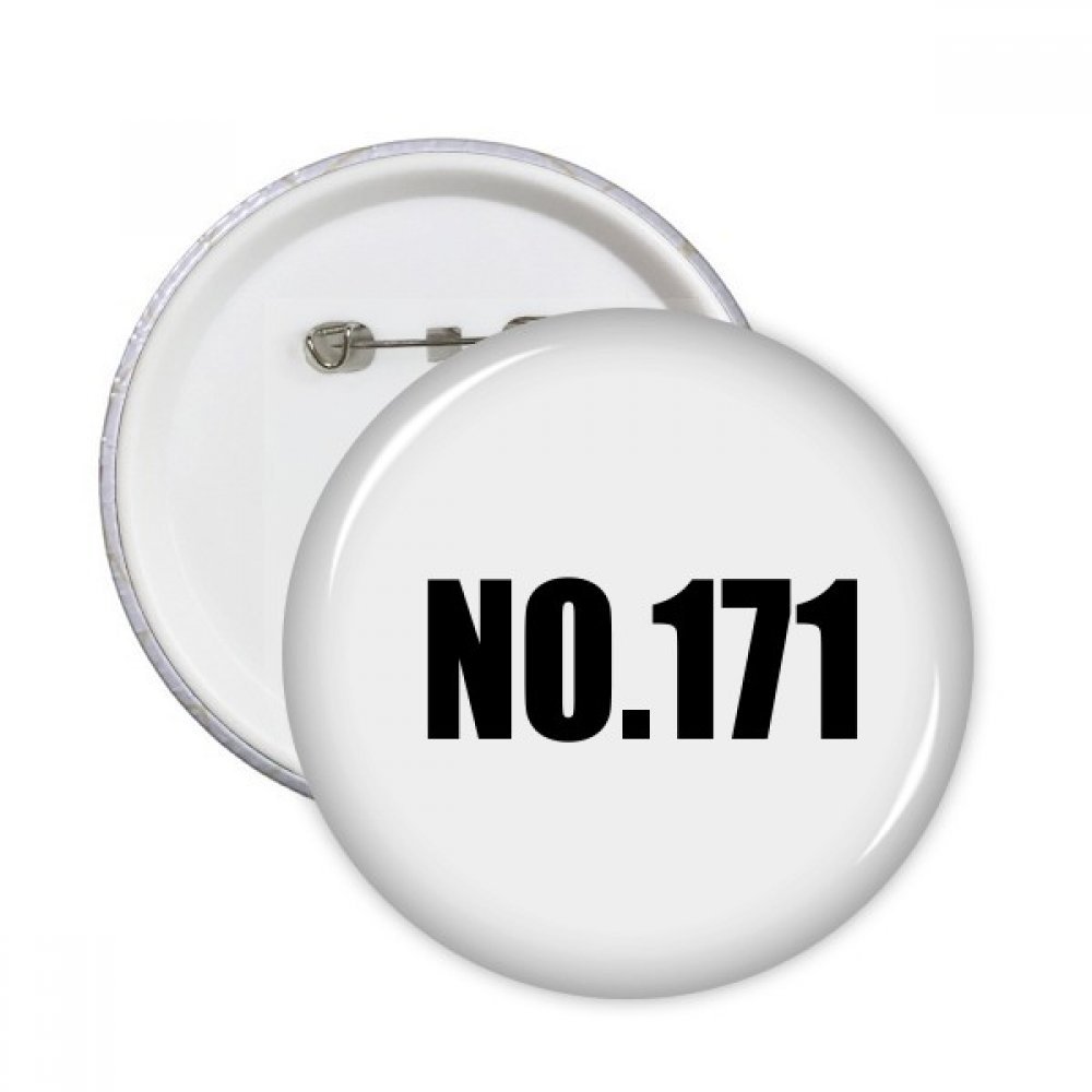 Nom de cadeau Lucky Number No.171 sous forme de badge rond multicolore unique