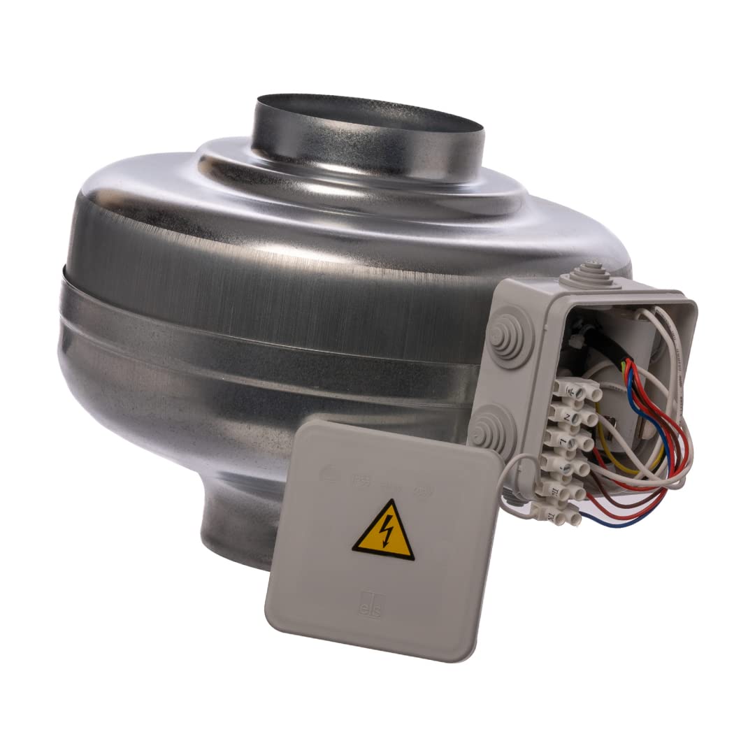 Europlast 100mm Rohrlüfter Rohrventilator Metall radial Abluftrohr Lüfter 379m³ Abluftventilator AKM100