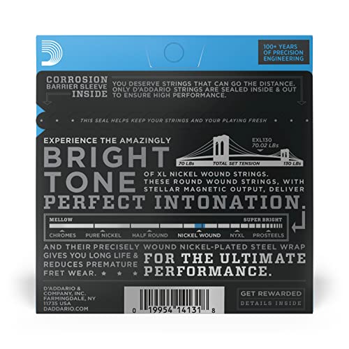 D’Addario EXL120-3D Cordes en nickel pour guitare électrique Super Light 9-42 3 jeux & EXL130 Cordes en nickel pour… - Les Beatles, Paul McCartney, John Lennon, RIngo Starr, George Harrison D'Addario EXL120-3D Cordes en nickel pour guitare électrique Super Light 9-42 3 jeux & EXL130 Cordes en nickel pour… – Image 7