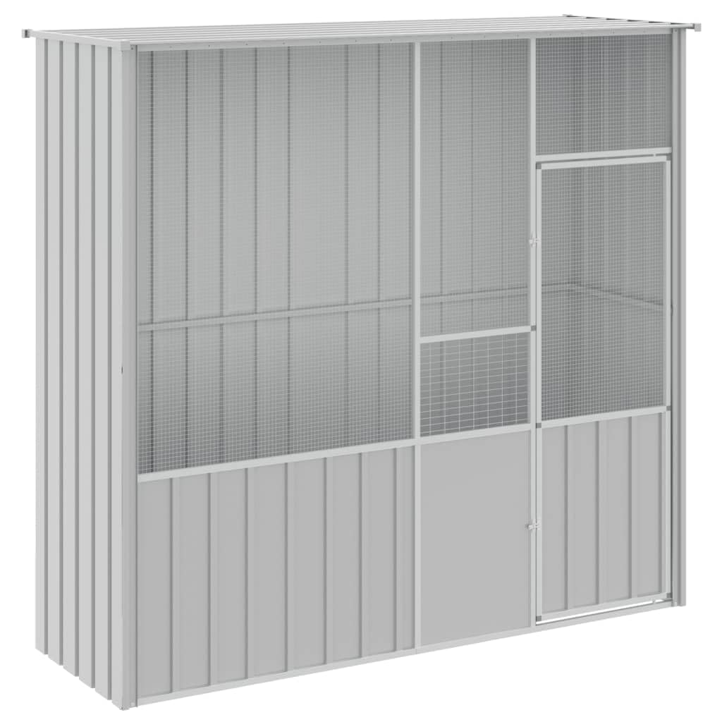 Homgoday Voliera per uccelli, gabbia per uccelli, per esterni, in acciaio zincato, 215 x 78 x 200 cm