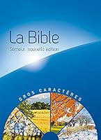 La Bible Version Semeur 2015 avec gros caractères: Couverture rigide bleue illustrée 2755003464 Book Cover