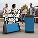 OontZ Angle 3 (4th Gen) – Portable Bluetooth Speaker, 12W Stereo Sound, 24 Hour Playtime, Rich Bass, 100 Foot Wireless Range, Waterproof, Home, Outdoor, Travel, Great Gift (Blue)