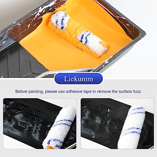 Liekumm 6-Inch Microfiber Paint Roller, High Density Microfiber Roller Covers Refills, Roller Short Nap, House Painting Supplies, Suitable For Home, Wall, Cabinets, Ceilings Painting, Pack Of 12 #TOP3
