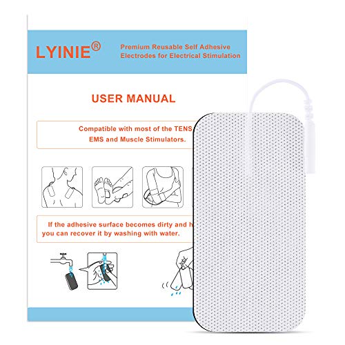Lyinie Tens Unit Pads 2"X4" 24Pcs, 3Rd Gen Reusable Latex-Free Replacement Pads Electrode Pads With Upgraded Self-Stick Performance For Muscle Stimulator Electrotherapy #TOP5