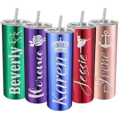 20oz Skinny Tumbler Text+Icon