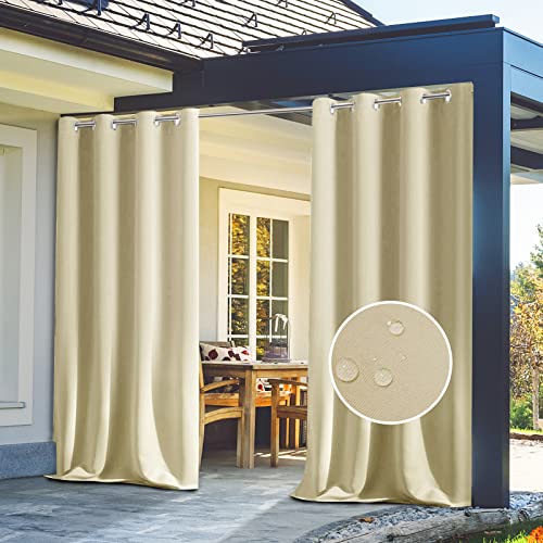 GZQIAWY 1PC Outdoor Curtains for Gazebo Waterproof Outdoor Furniture Living