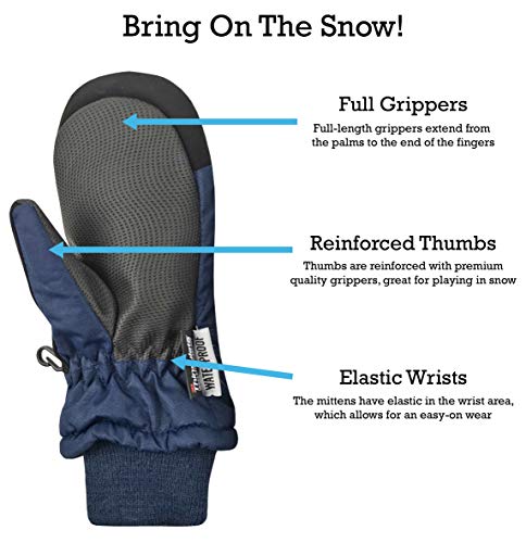 image for N'Ice Caps Kids Waterproof Snow Mittens Cold Weather Thinsulate Insula
