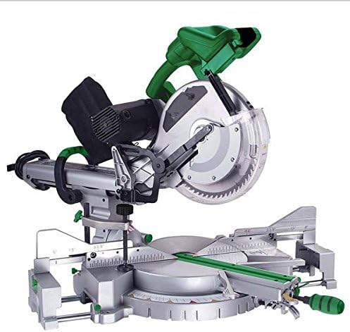 GOWE 12 inch Dual Bevel Sliding Compound Miter Saw 305mm Aluminum Saw Machine& 305mm Miter Saw 1800W Electric Saw