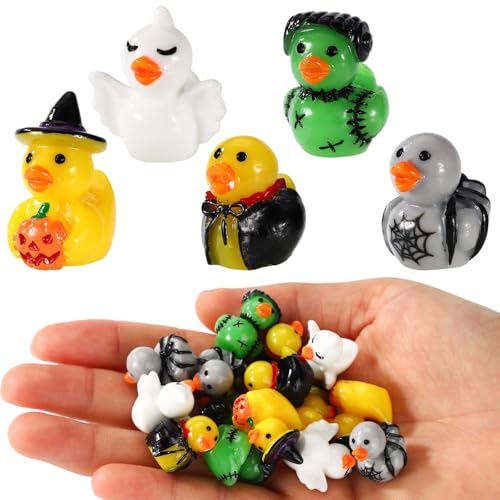 60 mini canards résine Halloween miniatures