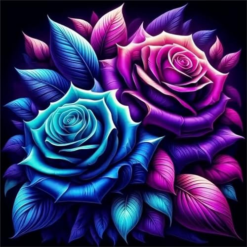 Peinture diamant rose pour salon kit DIY 5D broderie strass carrés décoration maison 80x80cm