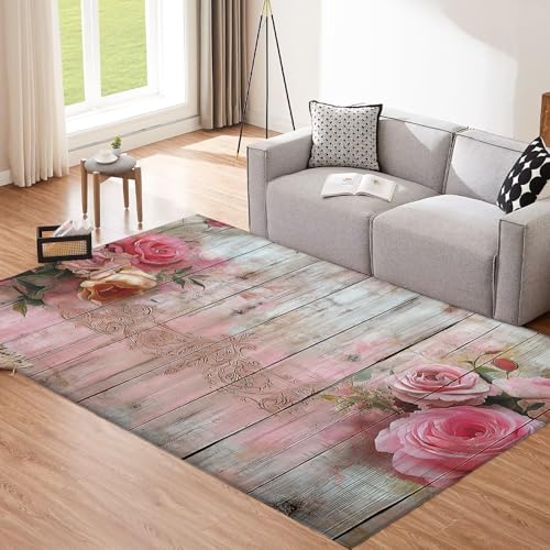 Tapis baroque rouge framboise 180x270 antidérapant premium - 3