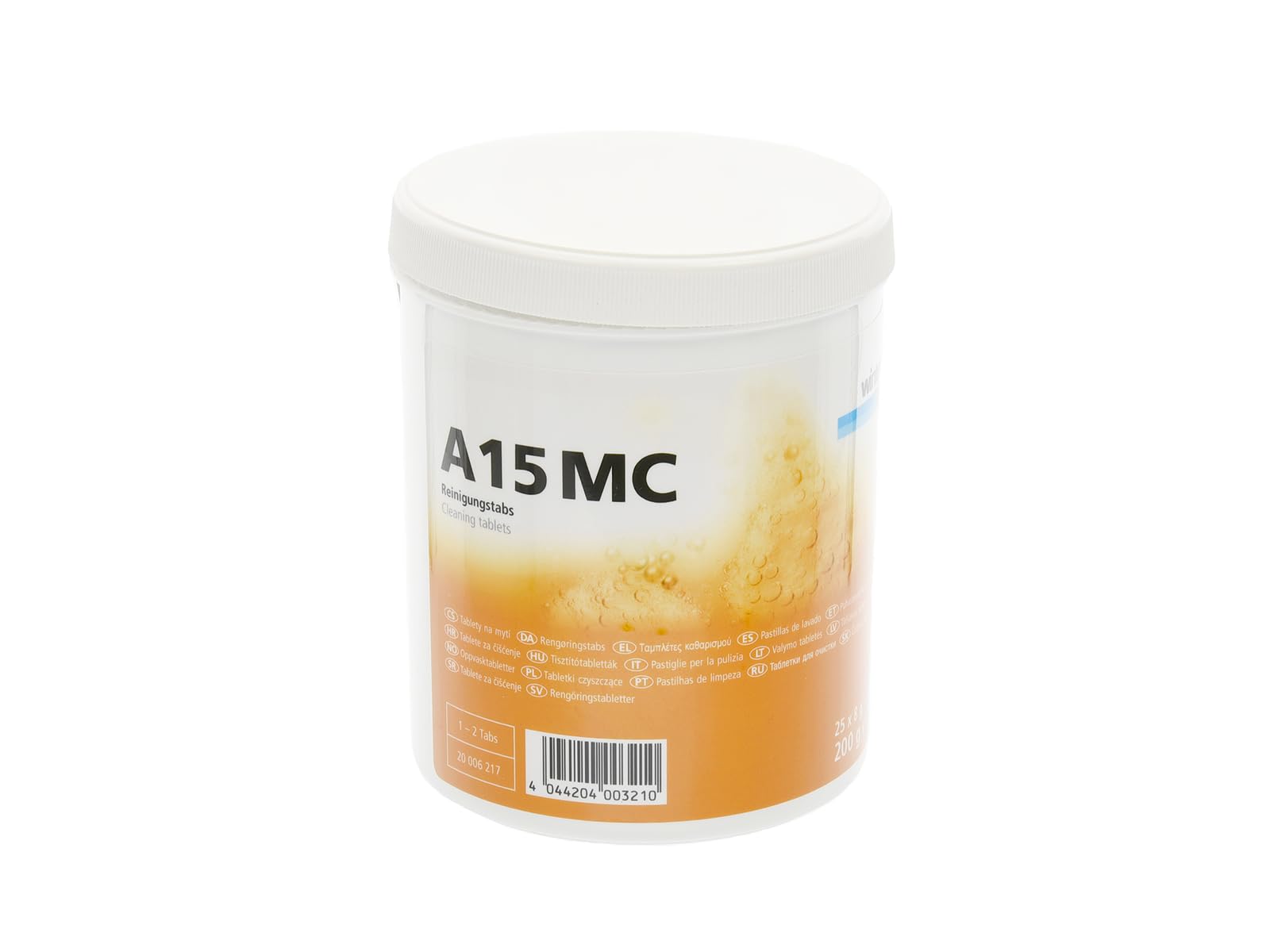 Winterhalter A15 MC Compresse detergenti per lavastoviglie 20006217 Set di 2 lattine da 25 compresse detergenti per la ristorazione professionale, rimuove calcare, depositi e odori –A15 MC