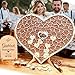 Neamon Hochzeit Gästebuch aus Holz in Herzform, Gästebuch für Hochzeit, Geburtstag, Jahrestag, Party-Dekoration (Rötlichbraun)