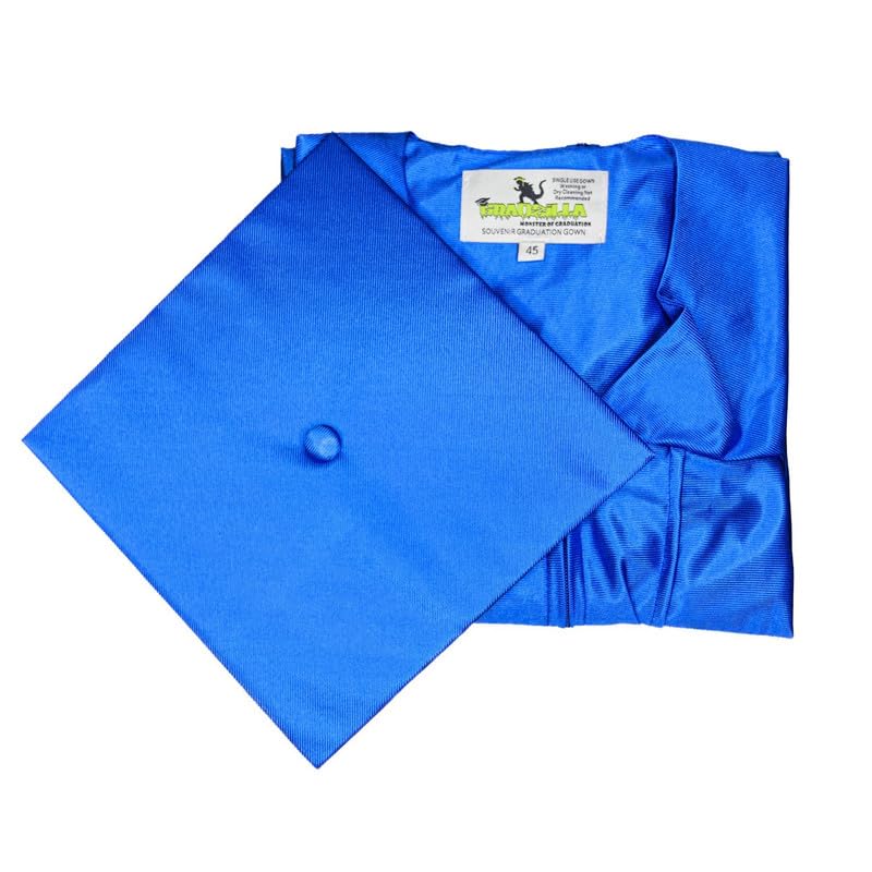 Image of Gradzilla Graduation Cap and Gown Set - Shiny Finish for High School and College, Durable Robes for Commencement Ceremonies
