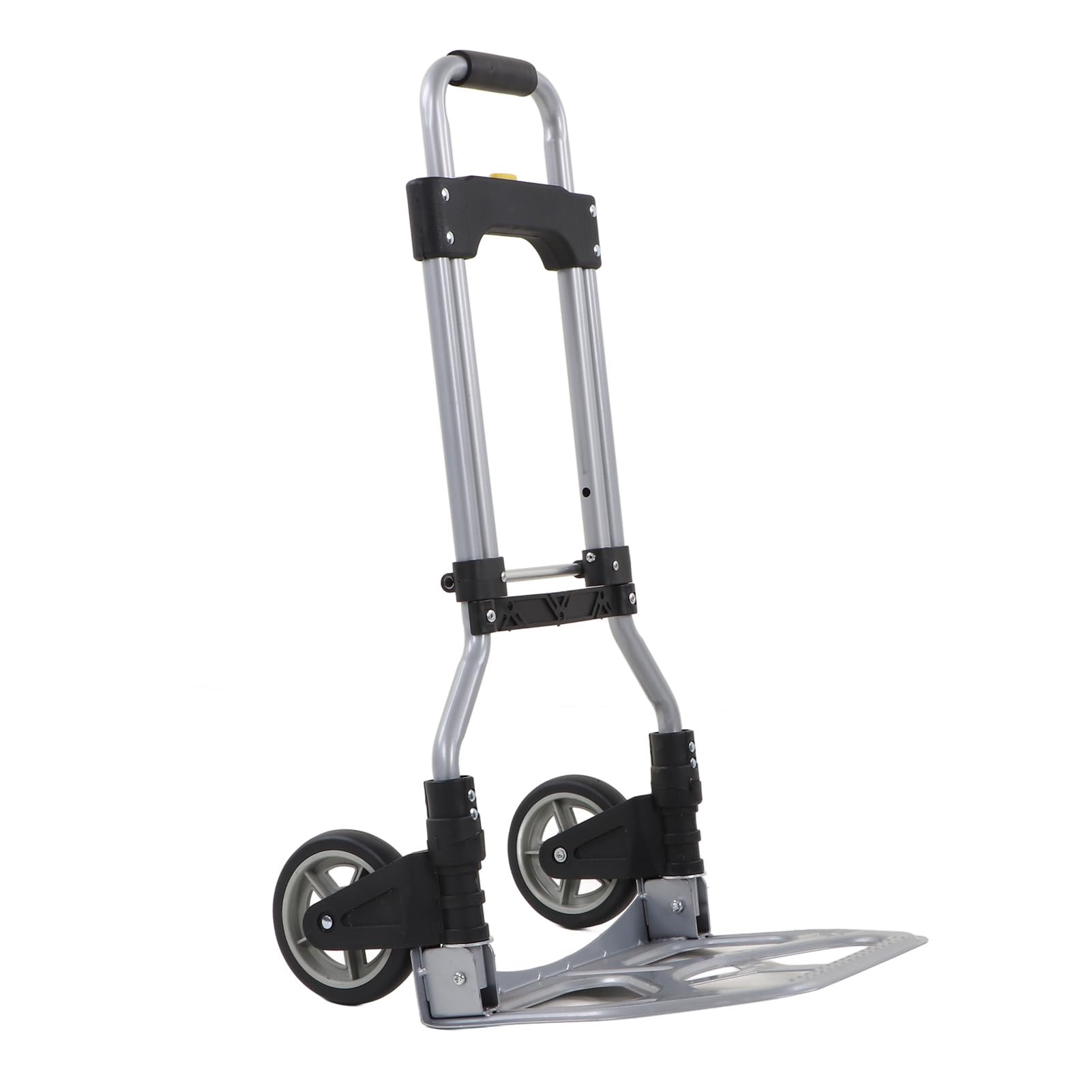Alomejor Carro con Plataforma Rodante, Carretilla Manual Plegable, Portátil y Resistente, Capacidad de 70kg para Compras y Uso en Almacenes, Material de Hierro
