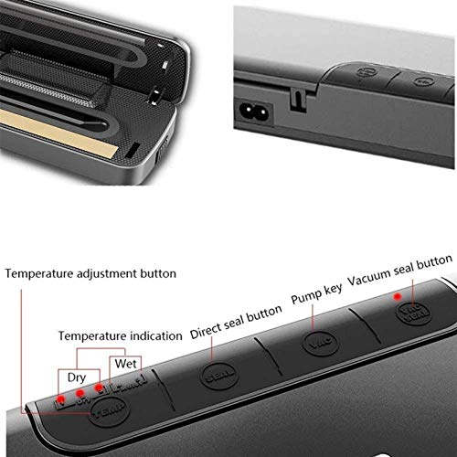 Vacuum Sealer Machine, Food Fresh Preservation Vacuümafdichtingsmachine 34 cm Plastic afdichtingsmachine gelast,met 20… - Afbeelding 6