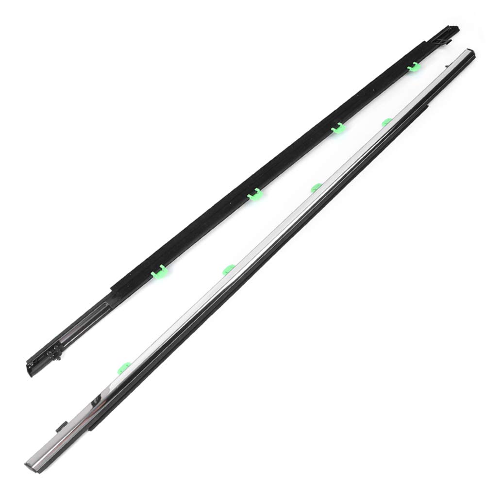 Newsmarts 4pcs Weatherstrip Window Molding Trim Car Outside Window Seal Belt Compatible with Honda CR-V 2007 2008 2009 2010 2011, Chrome