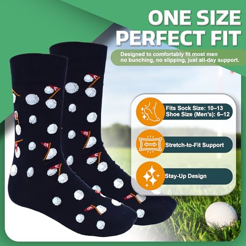 Forest & Twelfth Men’s Crew Cut Socks, Sports Theme, Fun and Unique Graphic Socks, One Size Fits Most4