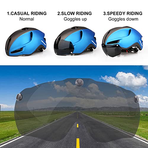 Shinmax Adult Bike Helmet,Bicycle Helmet With Removable Magnetic Goggles & Usb Rechargeable Light Specialized Road Mountain Bike Helmet Adjustable Size Ultralight Cycling Helmet Men Women Sm-T88 #TOP2