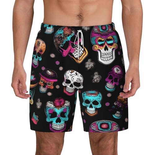 Short de bain respirant homme motif crânes maillot léger Sugar and Skulls