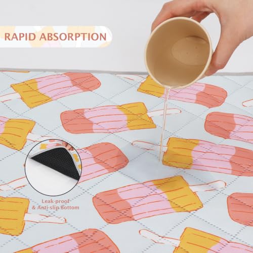 Image of IEUUMLER Washable Pee Pads for Dogs, 2 Pack Non-Slip & Waterproof Pack Whelping Pad, Reusable Puppy Potty Training Pad with Fast Absorbent for Playpen EU007 (Grey Ice Pop, 24 inchX18 inch-2pcs)