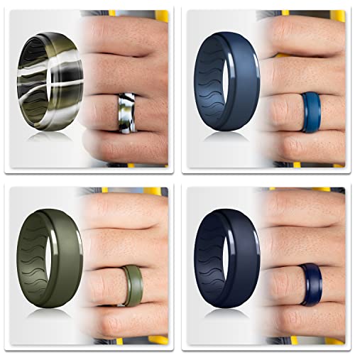 Image of Mens Silicone Wedding Band - Rubber Wedding Rings, Silicone Wedding Band