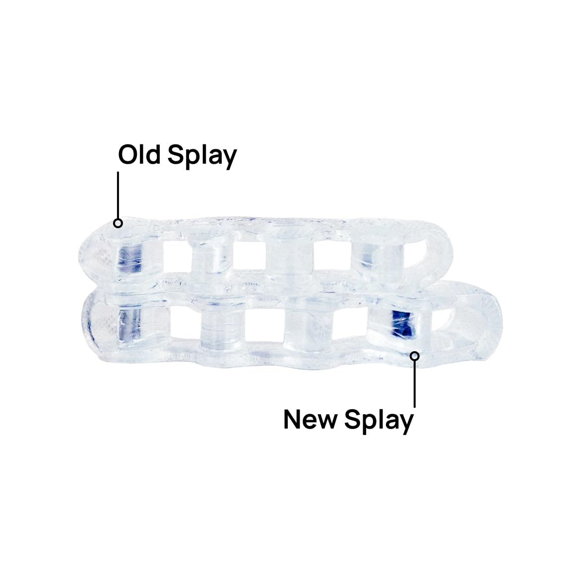 NABOSO Splay 2.0 Gel Toe Separators for Women & Men | Improves Toe Alignment, Relieves Foot Fatigue & Supports Natural Foot Posture - Durable, Comfortable Design for Daily Use | Pack of 1 - Clear