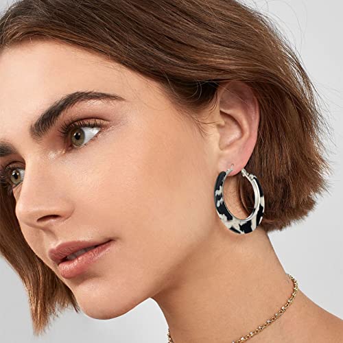 45 Pairs Gold Earrings Set for Women, Fashion Drop Dangle Earrings Statement Vintage Acrylic Hoop Pearl Studs Hypoallergenic Earrings Multipack for Valentine's Day Gifts3