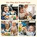 Youuys Travel Sensory Toys for Babies 6-12 Months & Toddlers 1-3 Year Old On-The-Go Montessori Soft Stuffed Animal Set with Crinkle, Rattle, Safe Mirror Educational for Kids Boy Girl