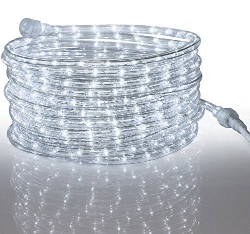 Tupkee LED Rope Light Cool-White - 24 Feet (7.3 m), for Indoor and Outdoor use - 10MM Diameter - 144 LED Long Life Bulbs Rope Tube Lights - Pack of 2 - Thumbnail 2