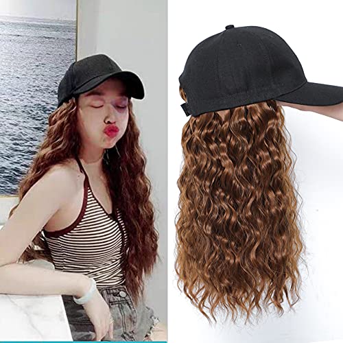 Hair Attached Short Wavy Bob Wigs Cap 