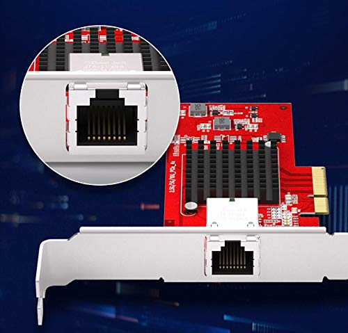 Edup 10Gb Gigabit Ethernet Pci-E Network Controller Card With Heat Sink 1G/2.5G/5G/10Gbps Rj45 Lan Adapter Pci Express Converter Network Card For Desktop Pc With Windows 10/8.1/8 /7 #TOP2