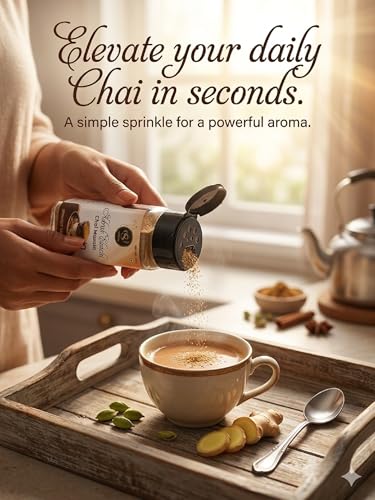 Image of SANCHAI Adrak Elaichi Chai Masala Powder 40gm | Ginger Cardamom Tea Spice Blend for Daily Tea Preparation | Aromatic Indian Chai Masala with Refreshing Taste and Flavor | Pack of 4