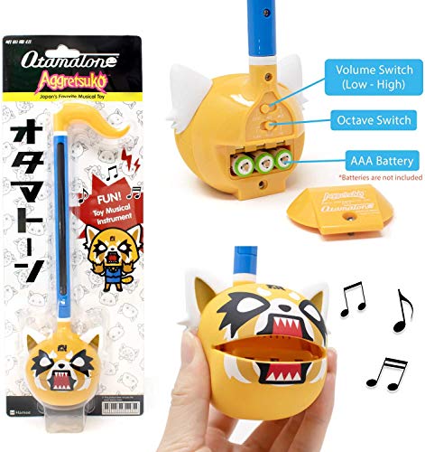 Image of Otamatone Sanrio Special Edition (2 Pc. Set - Aggretsuko Rage + Gudetama) - Fun Electronic Musical Toy Instrument by Maywa Denki (Official Licensed) [Includes Song Sheet and English Instructions]